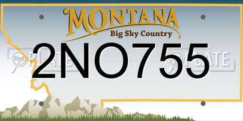 2NO755 Montana License Plate