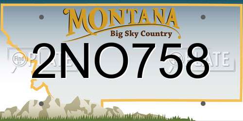 2NO758 Montana License Plate