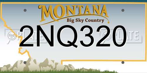 2NQ320 Montana License Plate