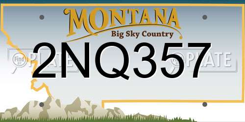 2NQ357 Montana License Plate