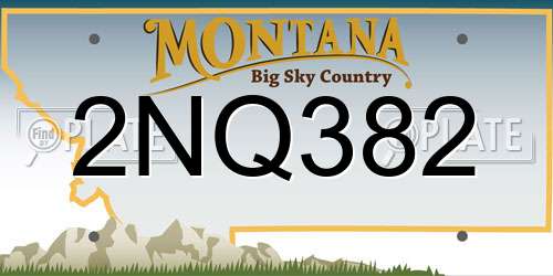 2NQ382 Montana License Plate