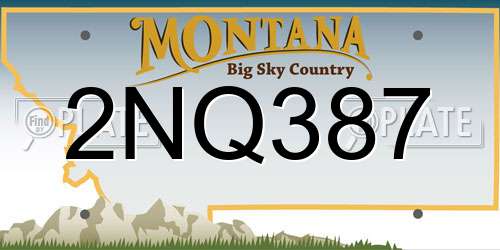 2NQ387 Montana License Plate
