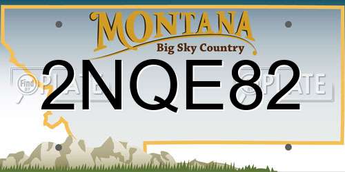 2NQE82 Montana License Plate