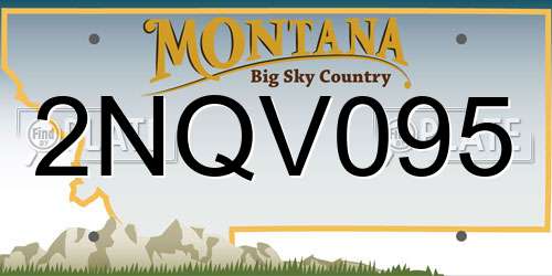 2NQV095 Montana License Plate