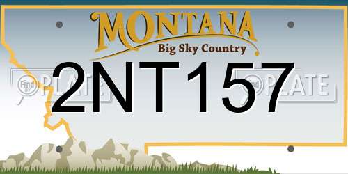 2NT157 Montana License Plate