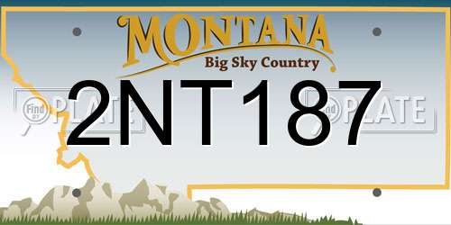 2NT187 Montana License Plate