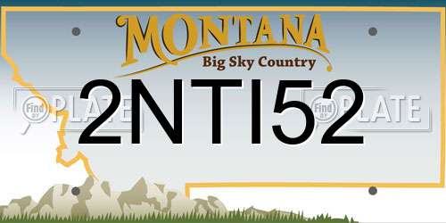 2NTI52 Montana License Plate