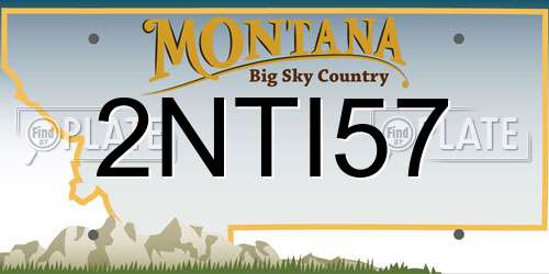 2NTI57 Montana License Plate