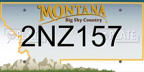 2NZ157 Montana License Plate