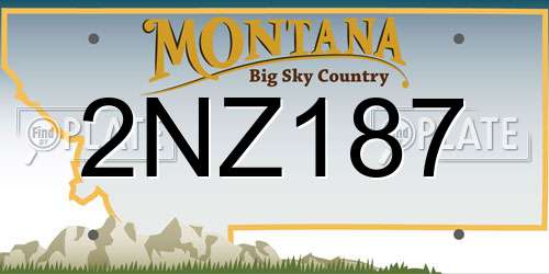 2NZ187 Montana License Plate