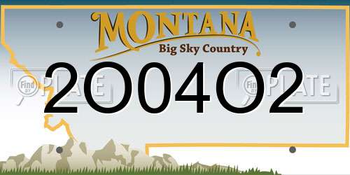 2O04O2 Montana License Plate