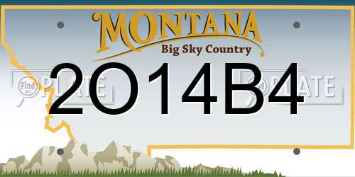 2O14B4 Montana License Plate