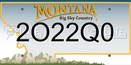 2O22Q0 Montana License Plate