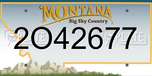 2O42677 Montana License Plate