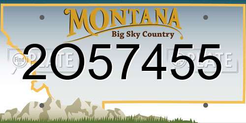 2O57455 Montana License Plate