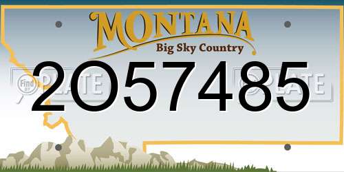 2O57485 Montana License Plate
