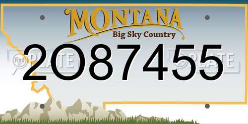 2O87455 Montana License Plate