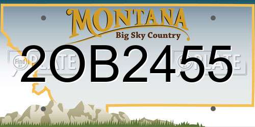 2OB2455 Montana License Plate