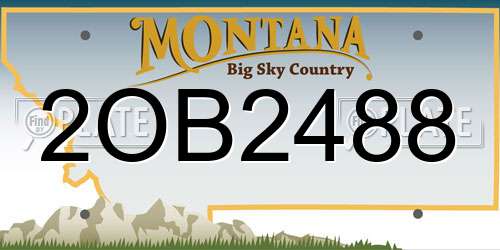 2OB2488 Montana License Plate