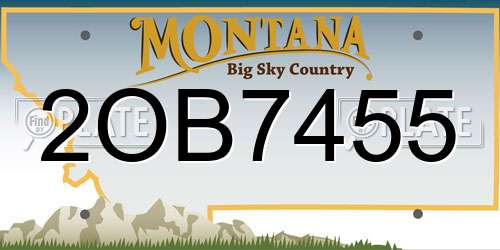 2OB7455 Montana License Plate