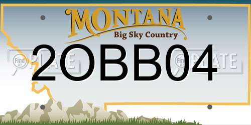 2OBB04 Montana License Plate
