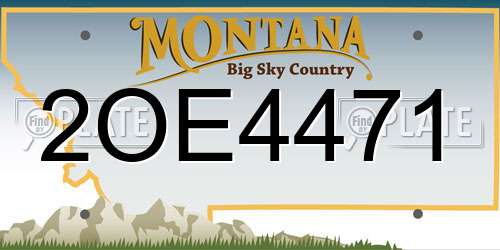 2OE4471 Montana License Plate