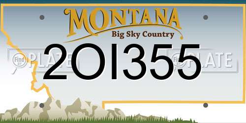 2OI355 Montana License Plate