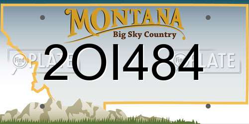 2OI484 Montana License Plate
