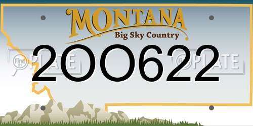 2OO622 Montana License Plate