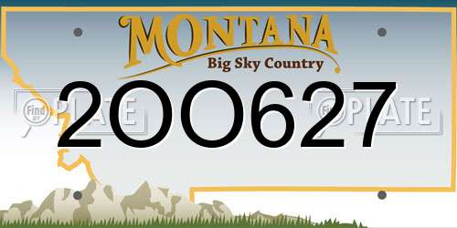 2OO627 Montana License Plate