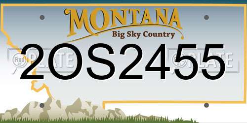 2OS2455 Montana License Plate