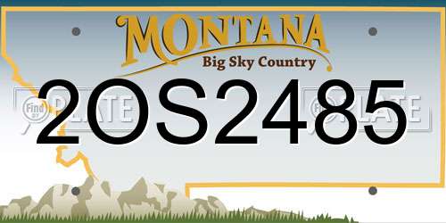 2OS2485 Montana License Plate