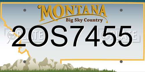 2OS7455 Montana License Plate