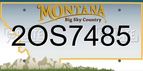 2OS7485 Montana License Plate
