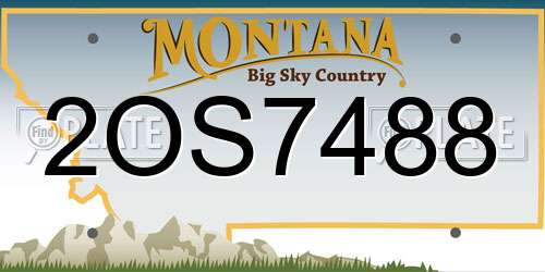 2OS7488 Montana License Plate