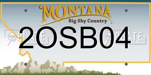 2OSB04 Montana License Plate