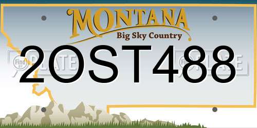 2OST488 Montana License Plate