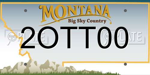 2OTT00 Montana License Plate