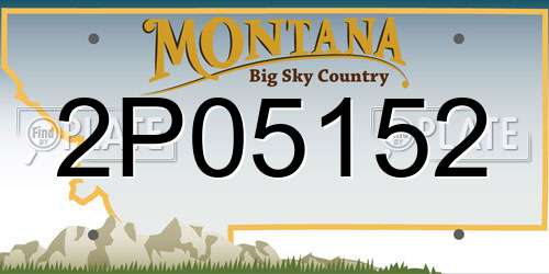 2P05152 Montana License Plate