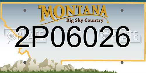 2P06026 Montana License Plate