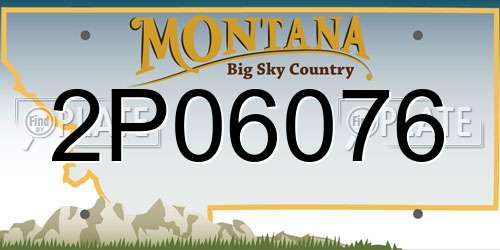 2P06076 Montana License Plate