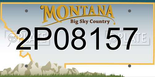 2P08157 Montana License Plate