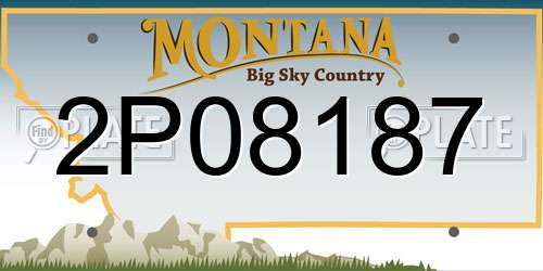 2P08187 Montana License Plate