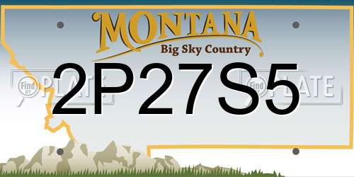 2P27S5 Montana License Plate