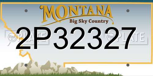 2P32327 Montana License Plate