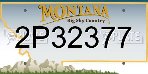 2P32377 Montana License Plate