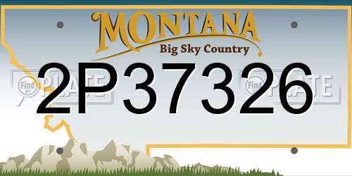 2P37326 Montana License Plate