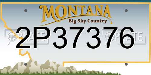 2P37376 Montana License Plate