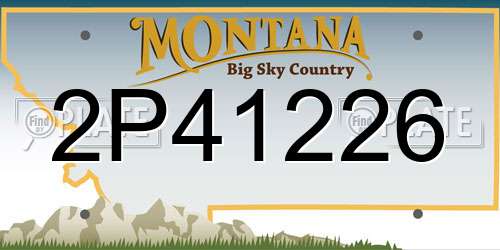 2P41226 Montana License Plate
