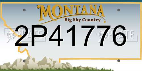2P41776 Montana License Plate